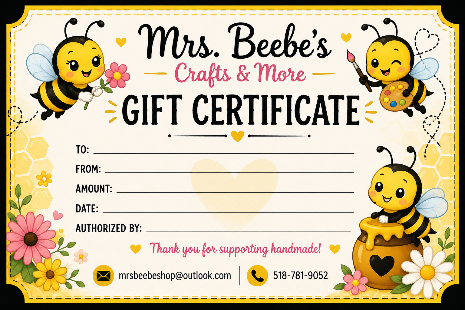Mrs. Beebe's Gigt Card