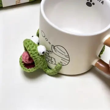 Crochet Animal Coaster Handmade Knit Mug Mat Table Decor