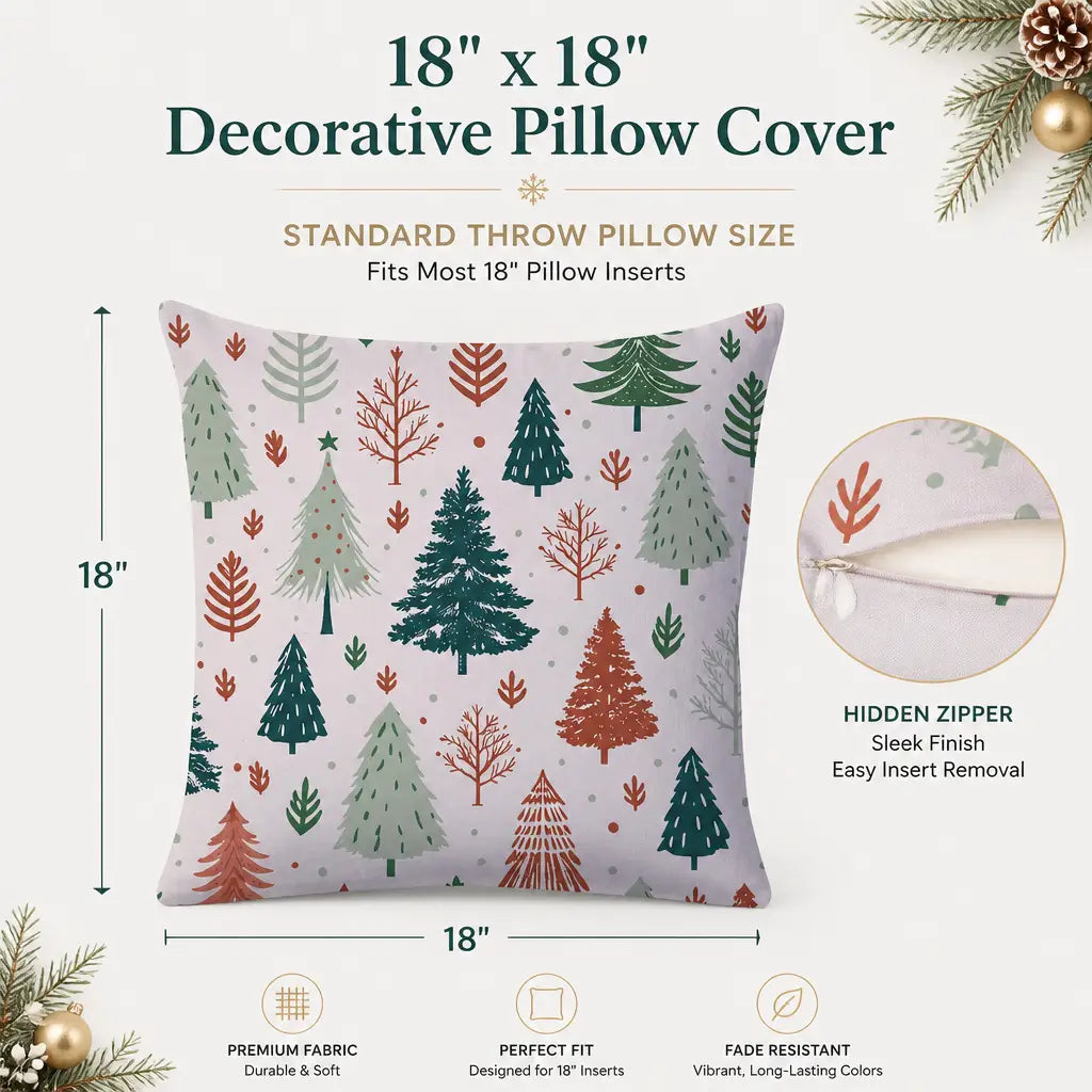 4pc Holiday Pillow Cover